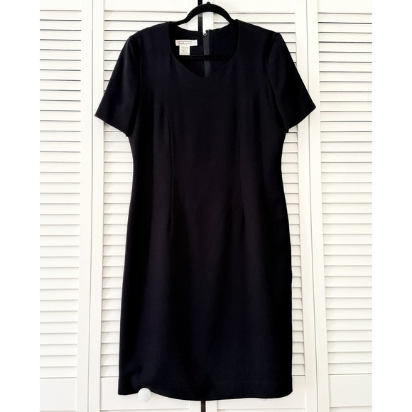 Talbots Dresses & Skirts - TALBOTS Women's A Line Classic Short Sleeve Black‎ Dress Size 12